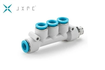 Raccordi pneumatici a innesto rapido a T multipli